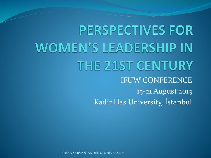 ifuw conference 15 21 august 2013 kadir