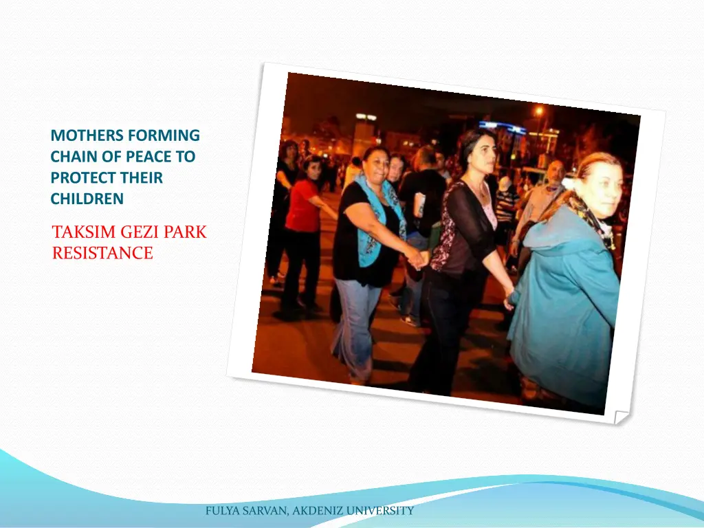 mothers forming chain of peace to protect their 1