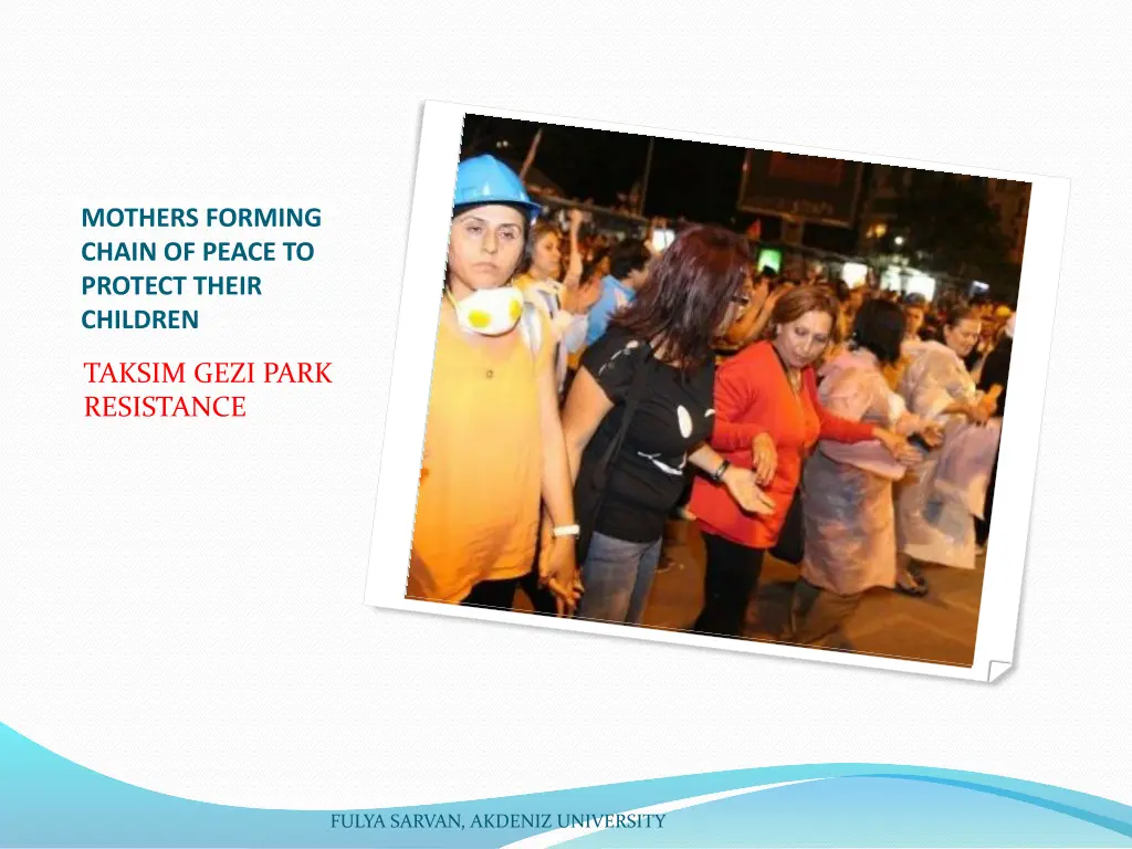mothers forming chain of peace to protect their