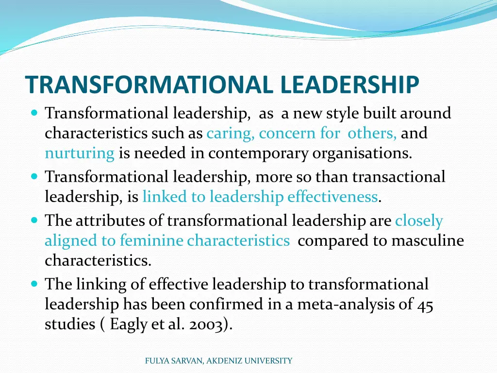 transformational leadership transformational