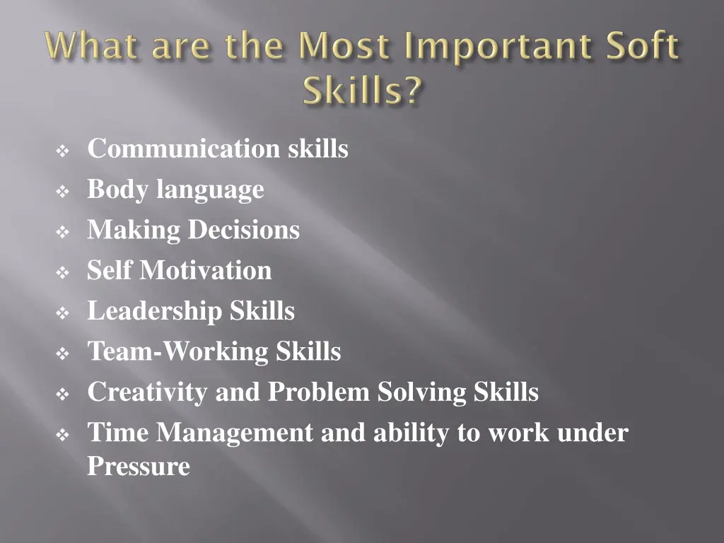 communication skills body language making