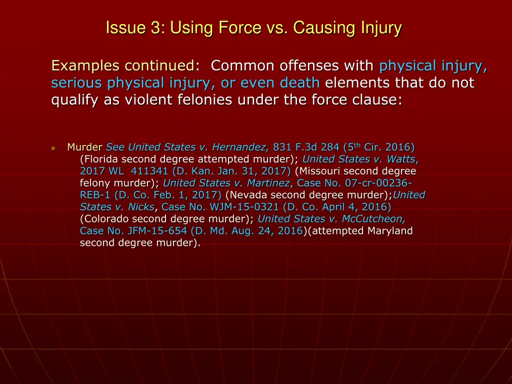 issue 3 using force vs causing injury 3