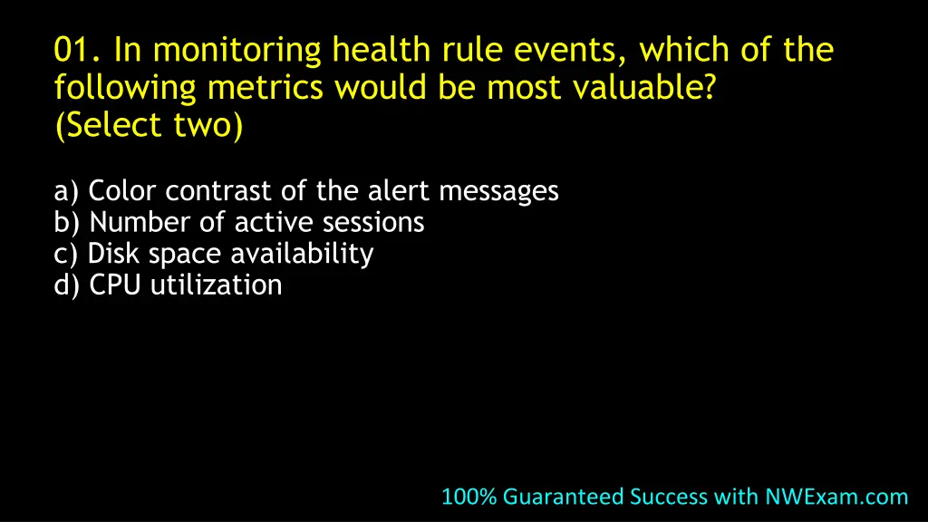 01 in monitoring health rule events which