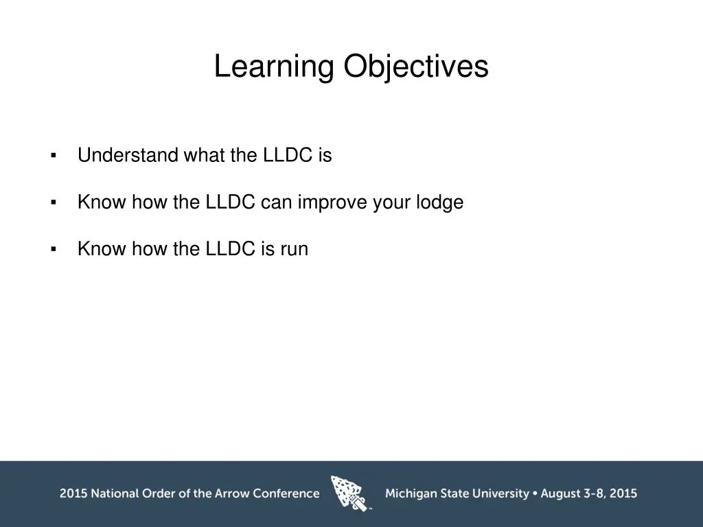 learning objectives