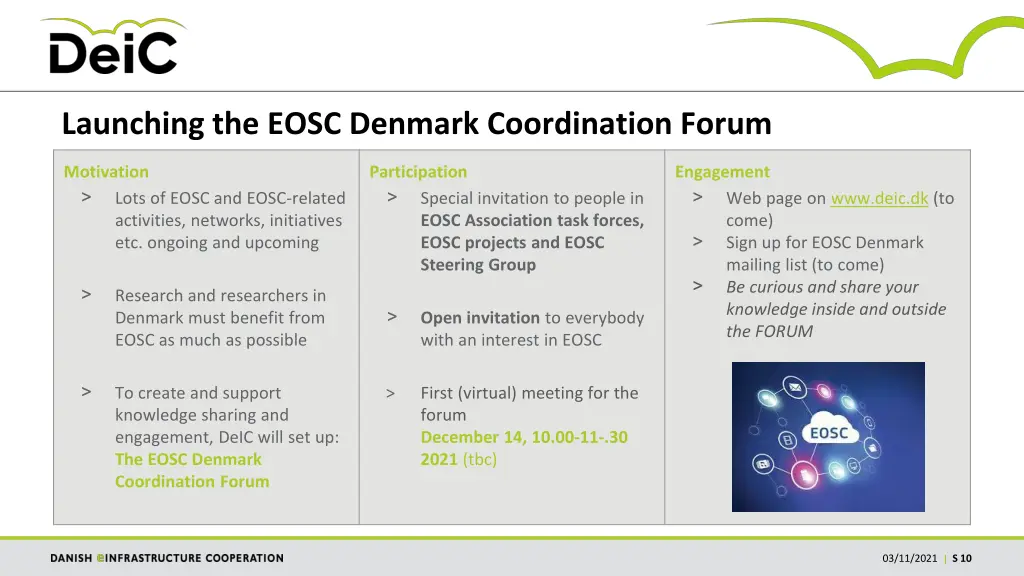 launching the eosc denmark coordination forum