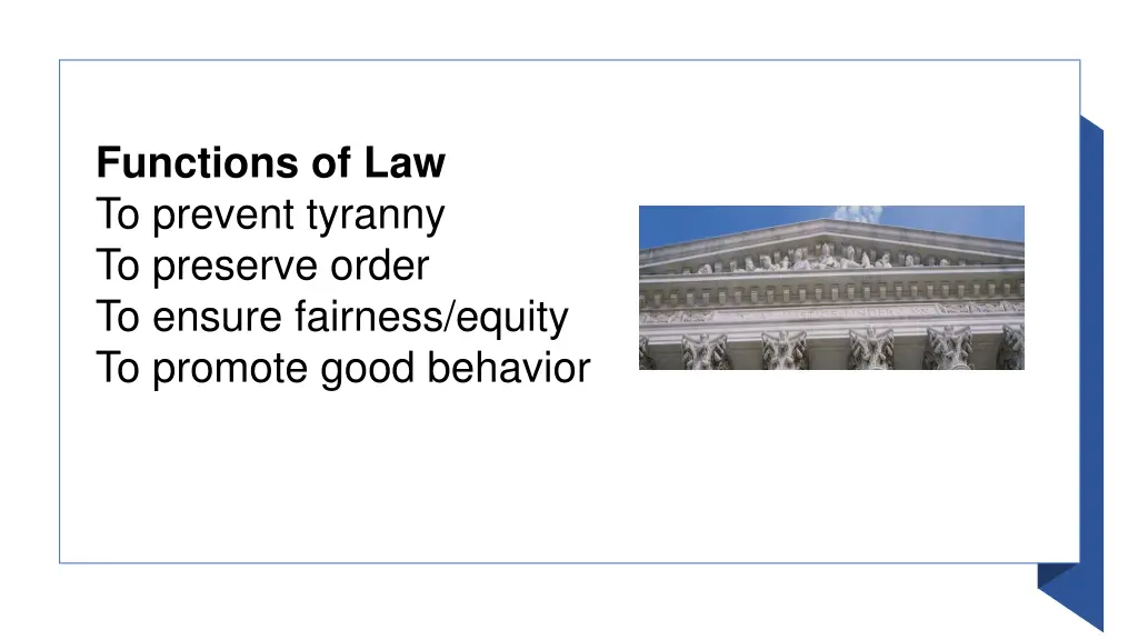 functions of law to prevent tyranny to preserve