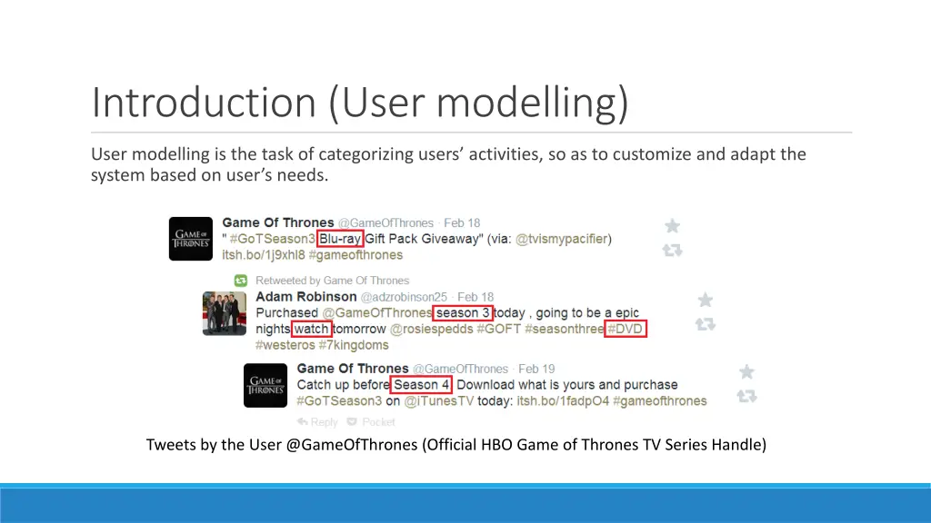 introduction user modelling