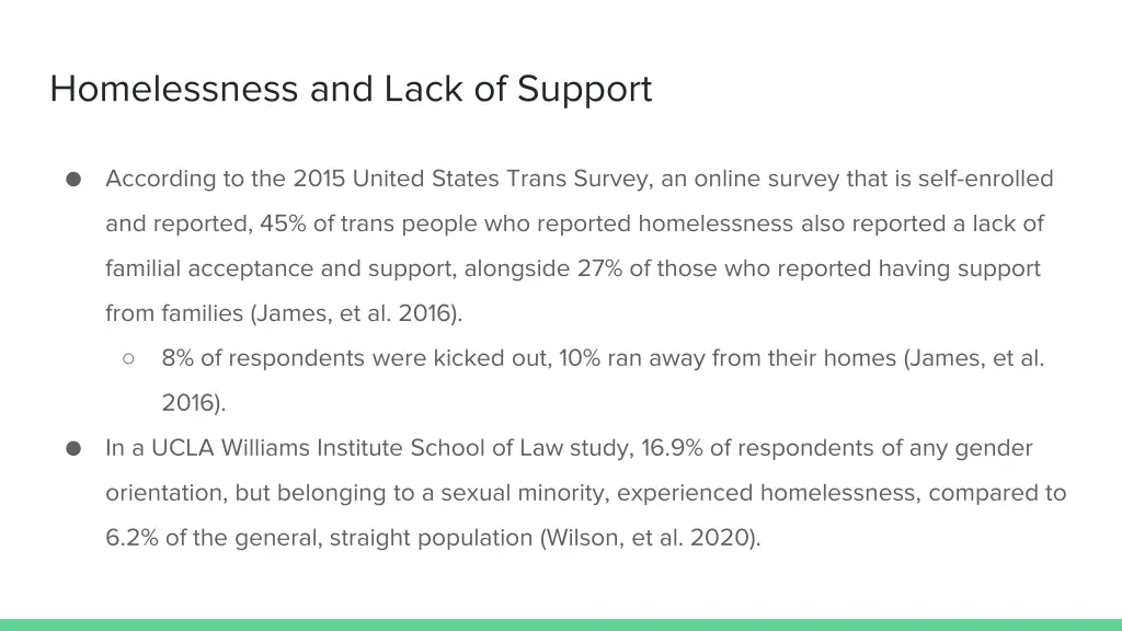 homelessness and lack of support