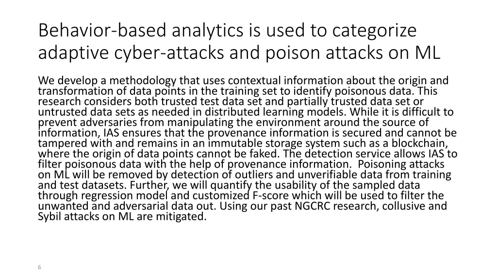 behavior based analytics is used to categorize