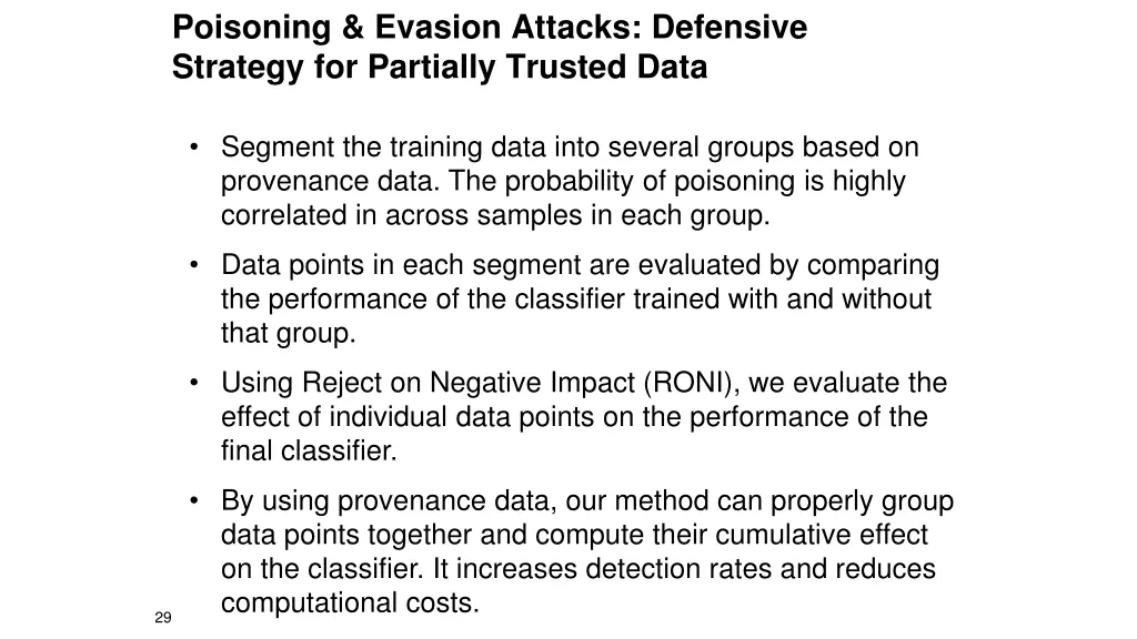 poisoning evasion attacks defensive strategy 2