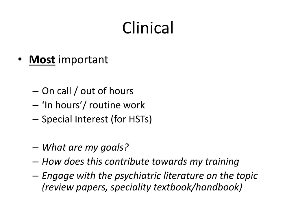 clinical