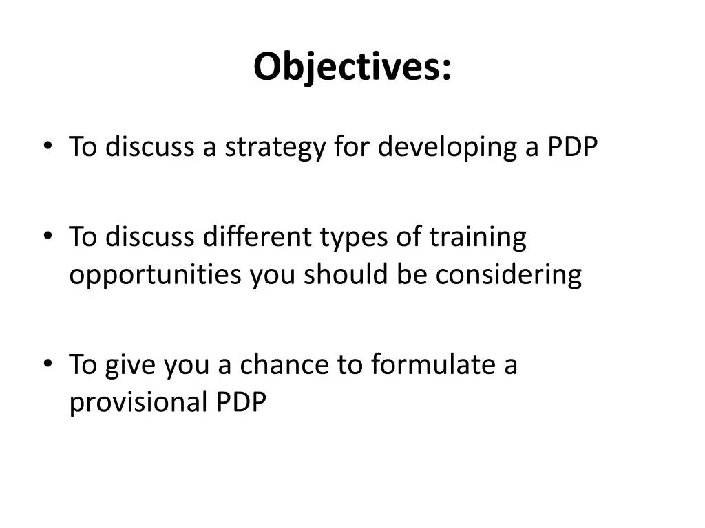 objectives