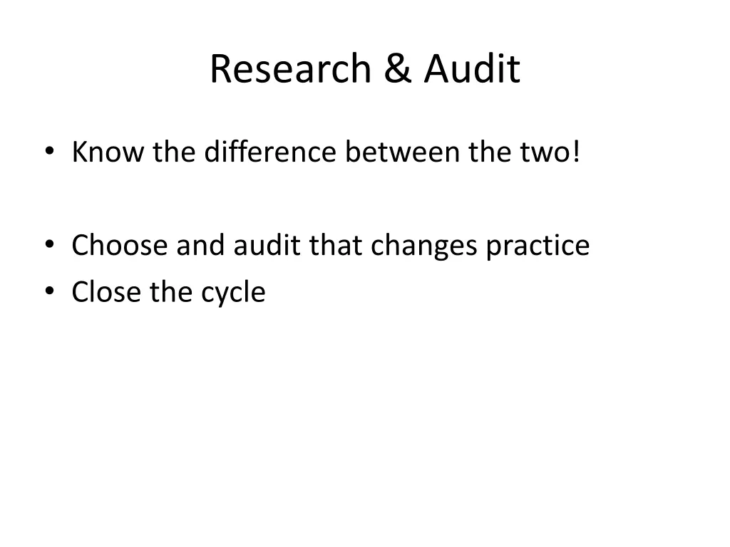 research audit