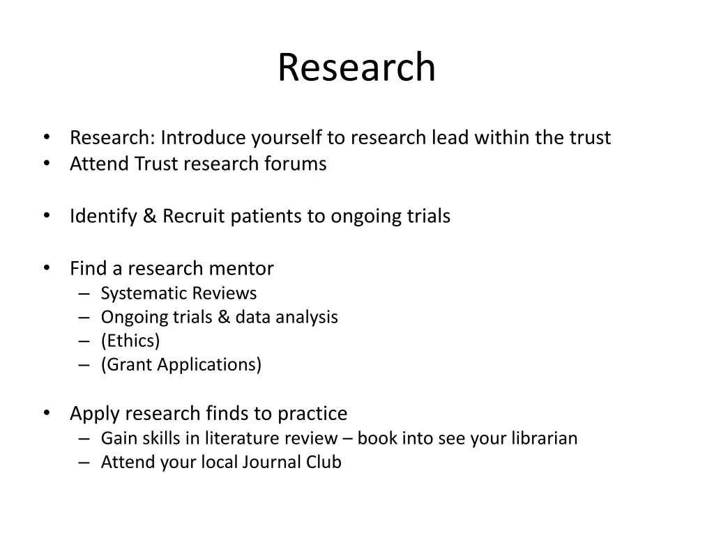research