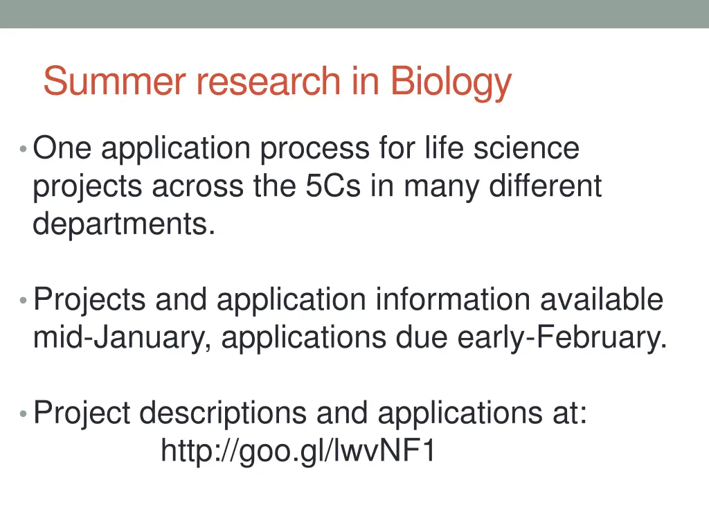 summer research in biology