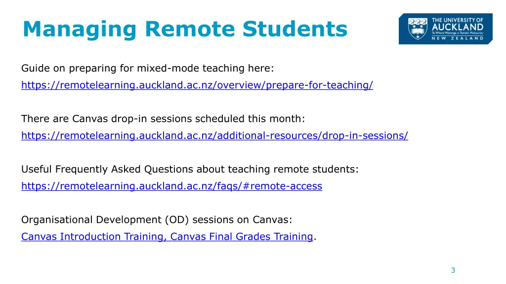 managing remote students
