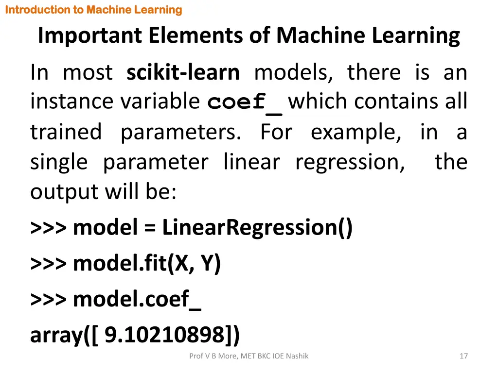 introduction to machine learning introduction 15