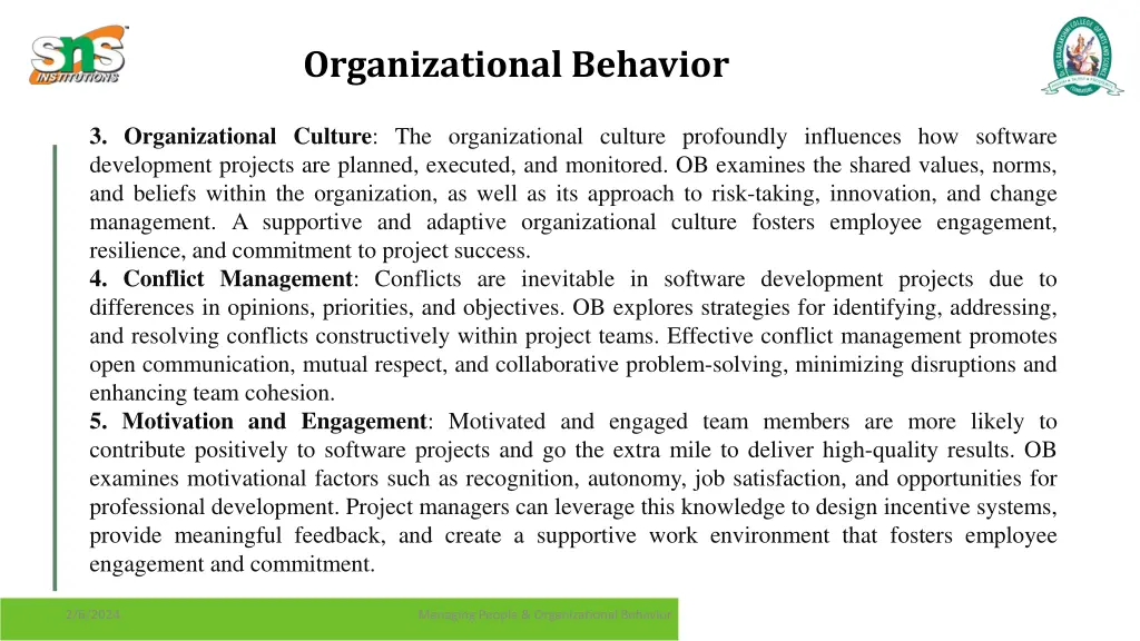 organizational behavior 1