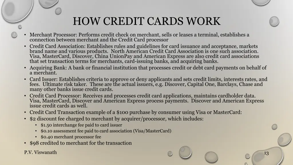 how credit cards work