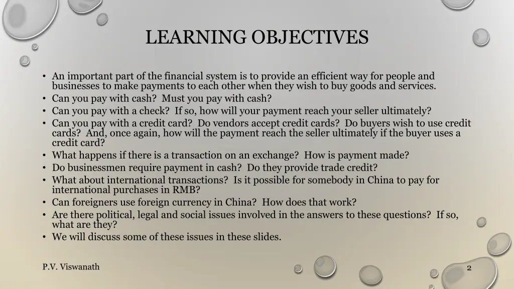 learning objectives