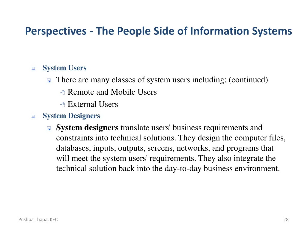 perspectives the people side of information 2