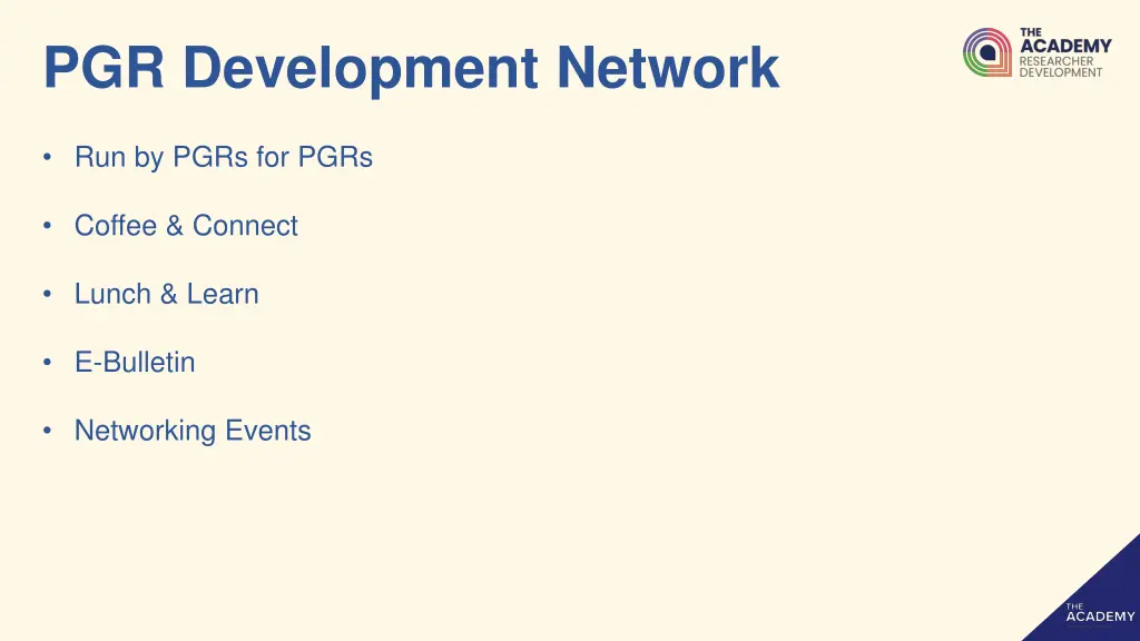 pgr development network