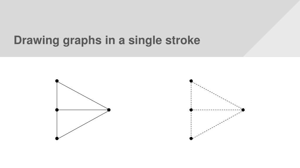 drawing graphs in a single stroke