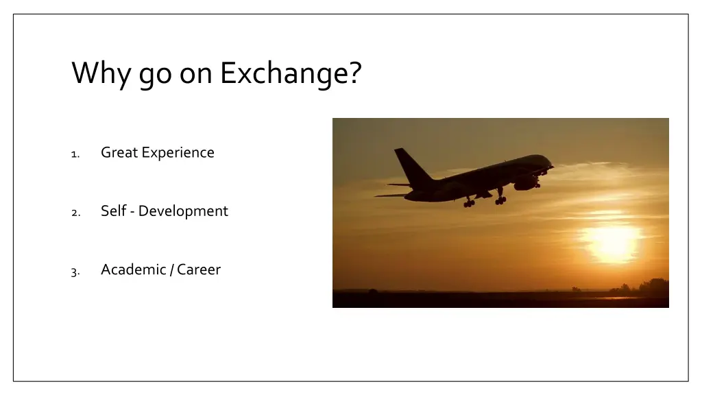 why go on exchange