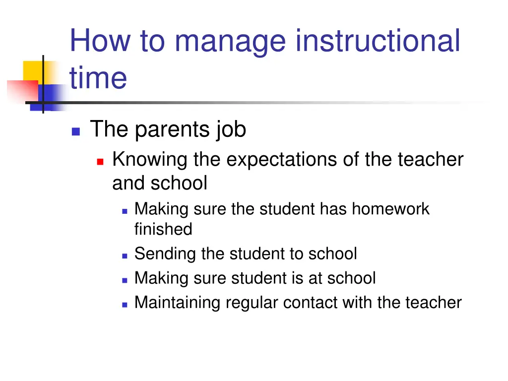 how to manage instructional time 1
