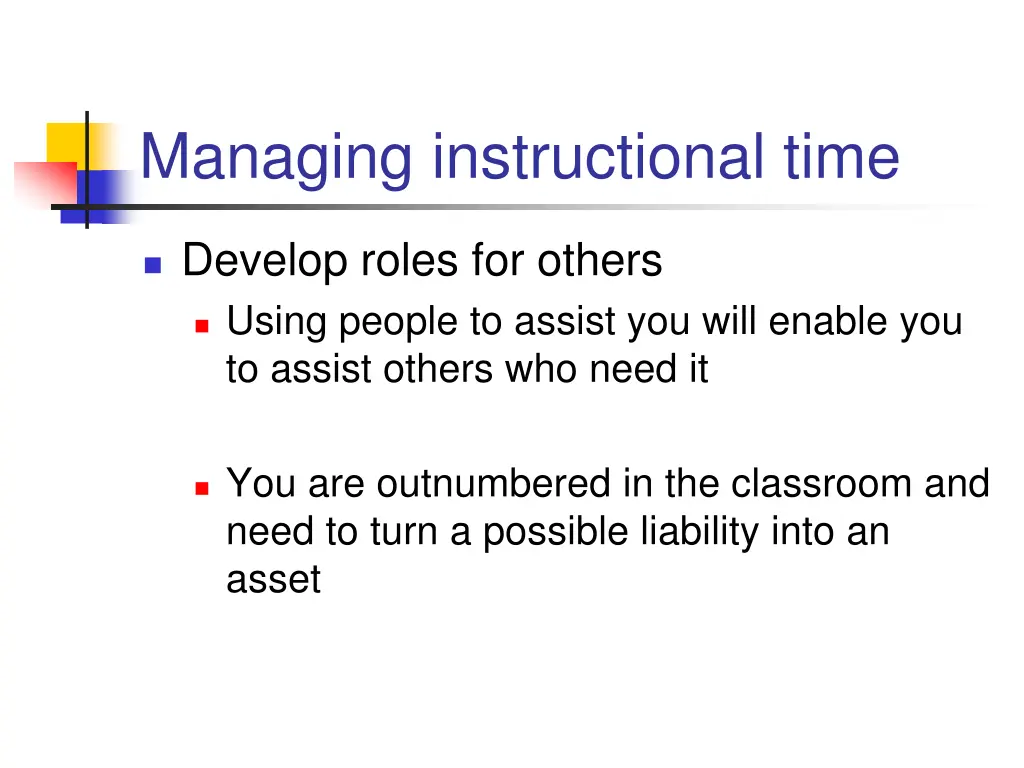 managing instructional time 2