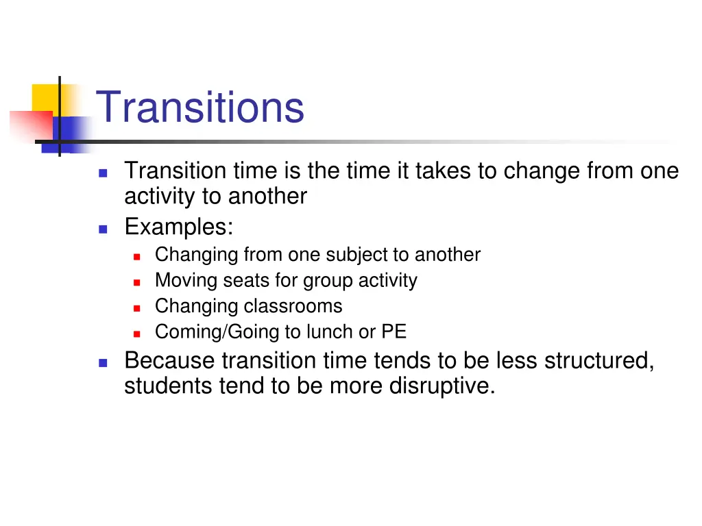 transitions