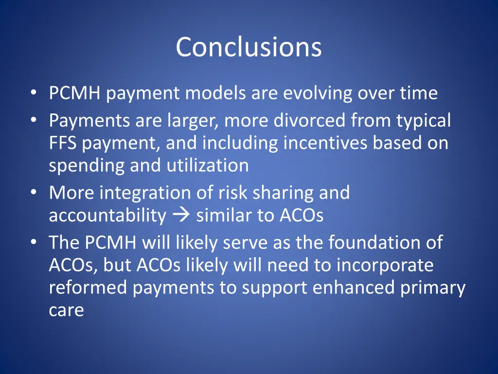 conclusions