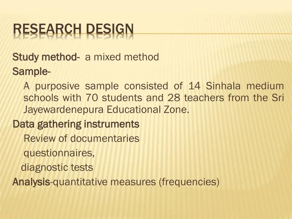 research design