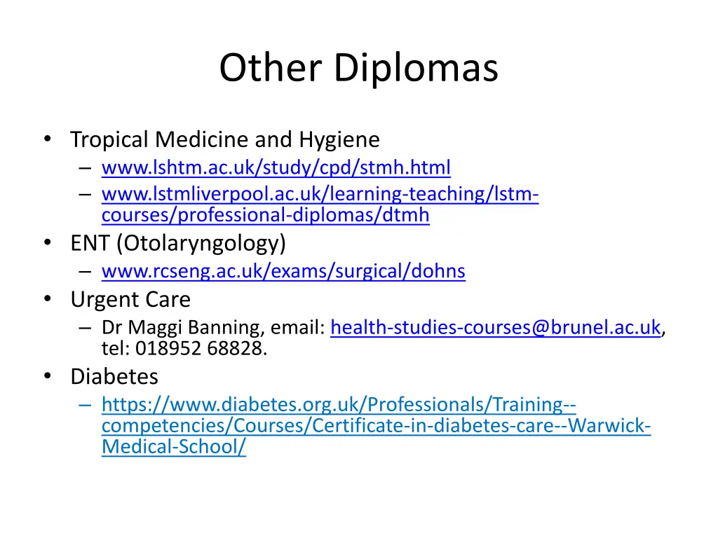 other diplomas