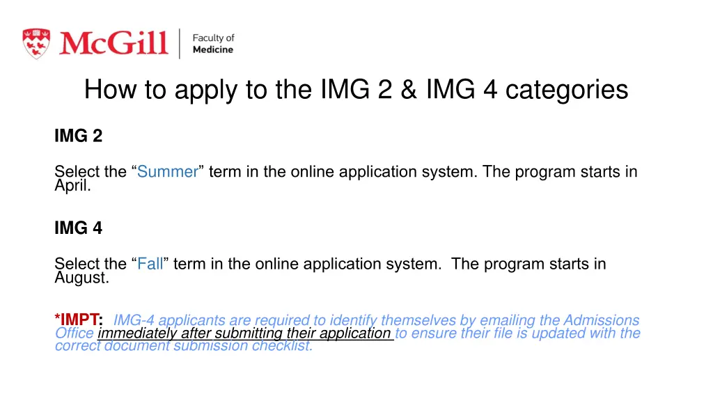how to apply to the img 2 img 4 categories