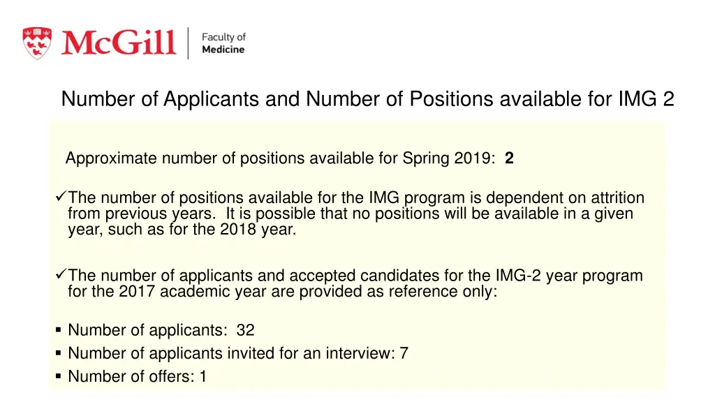number of applicants and number of positions