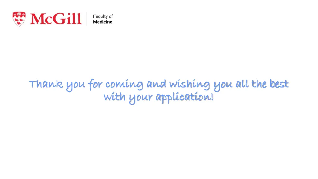 thank you for coming and wishing you all the best