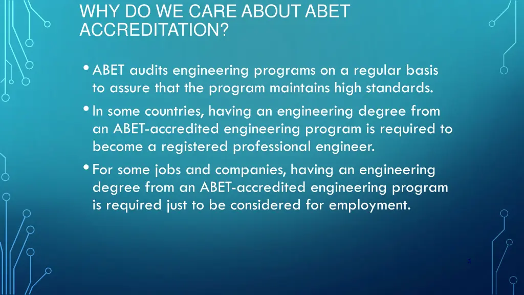why do we care about abet accreditation