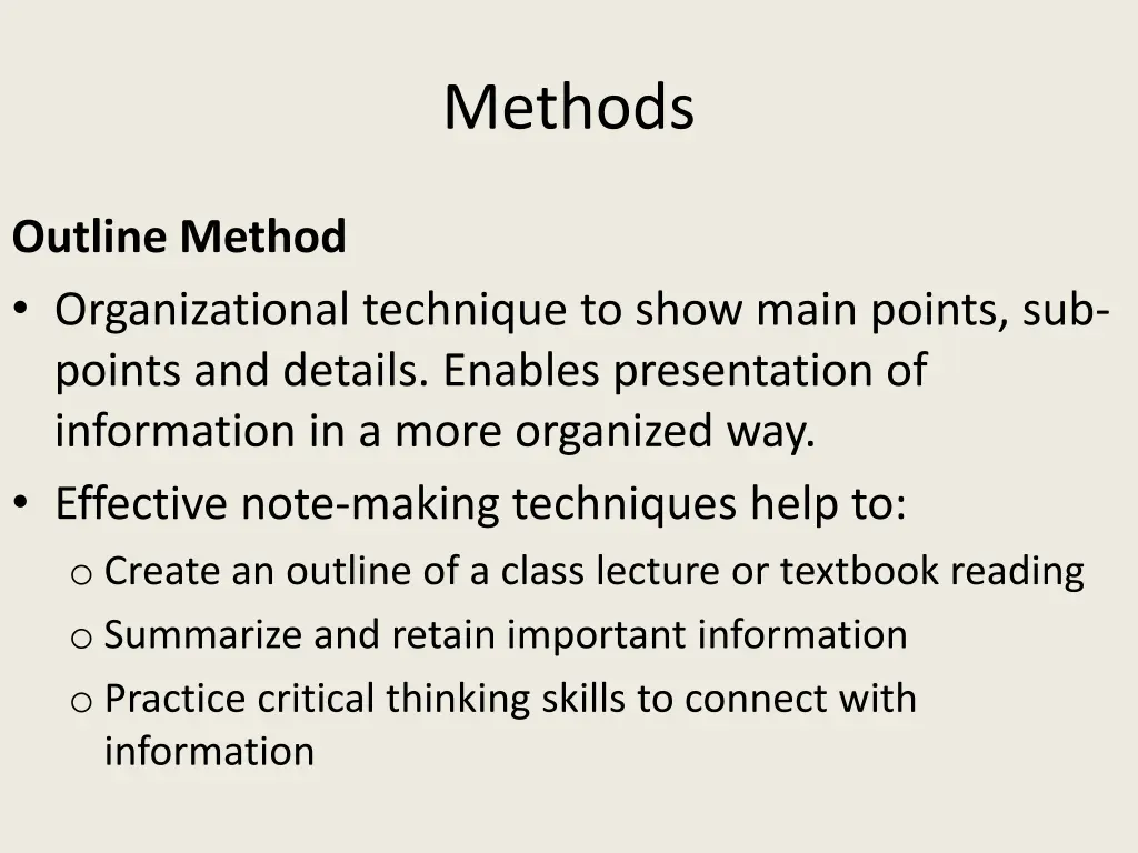 methods 1