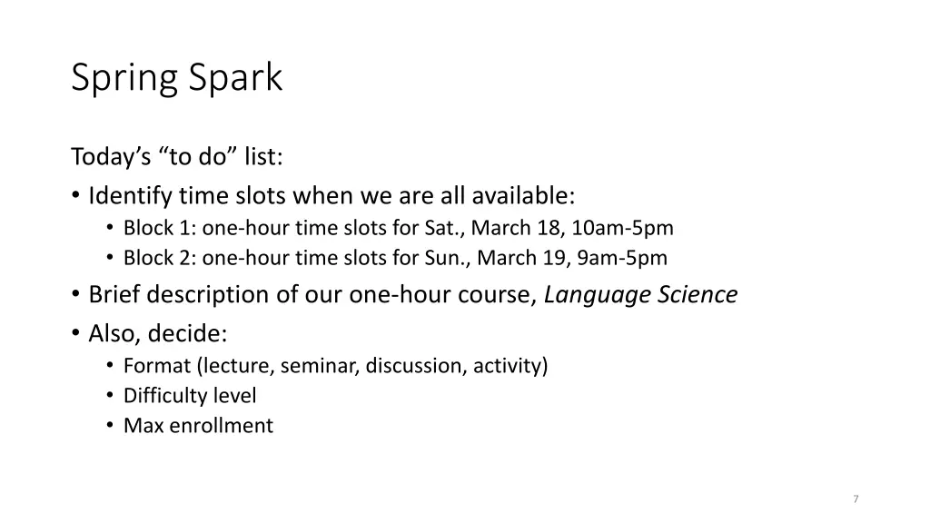 spring spark