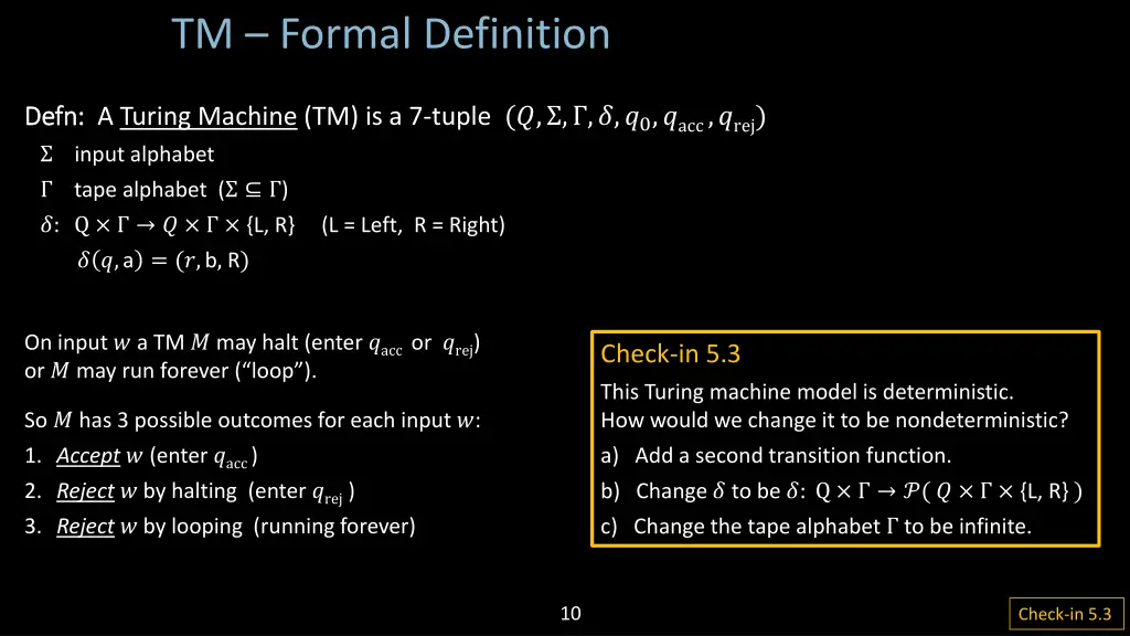 tm formal definition