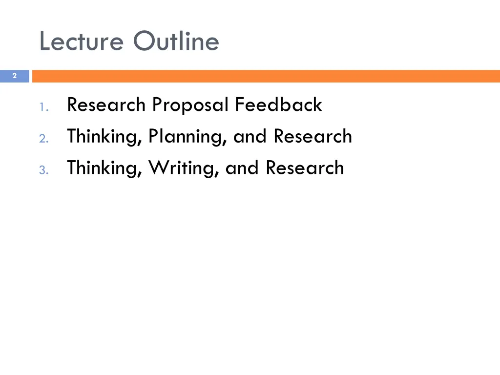 lecture outline