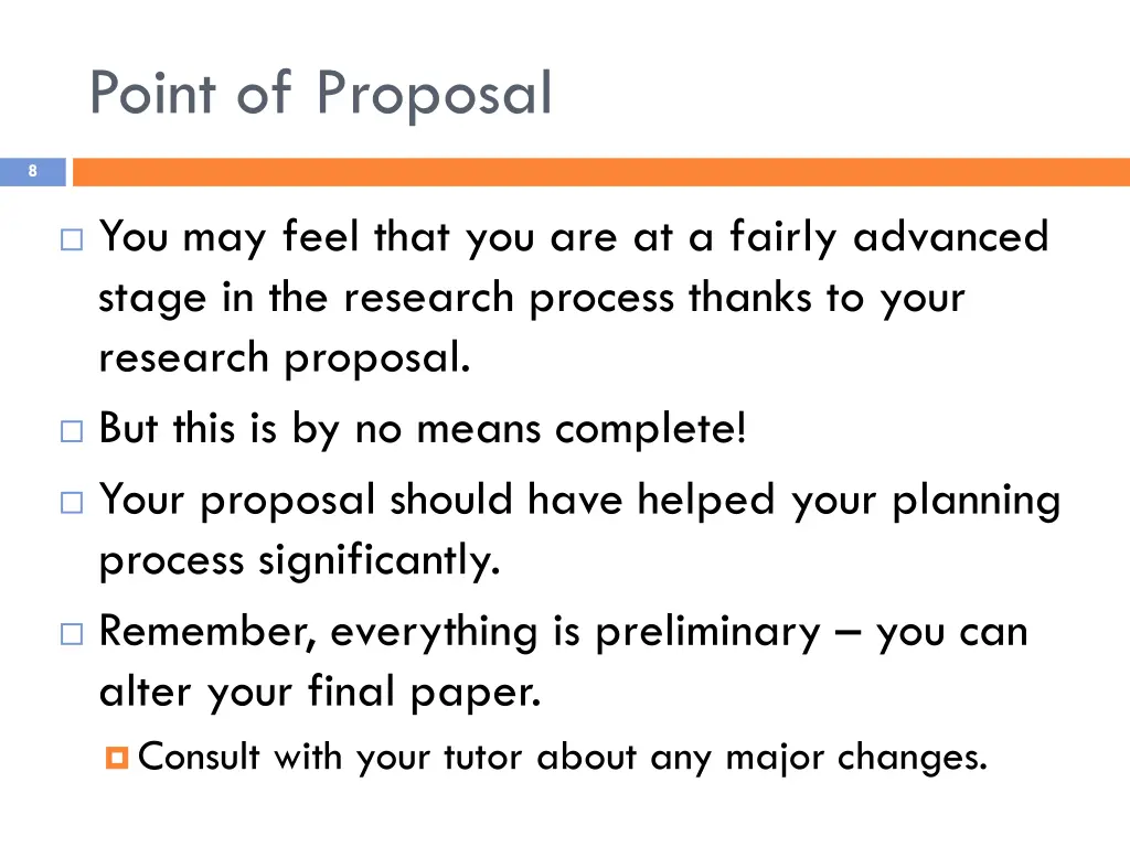 point of proposal