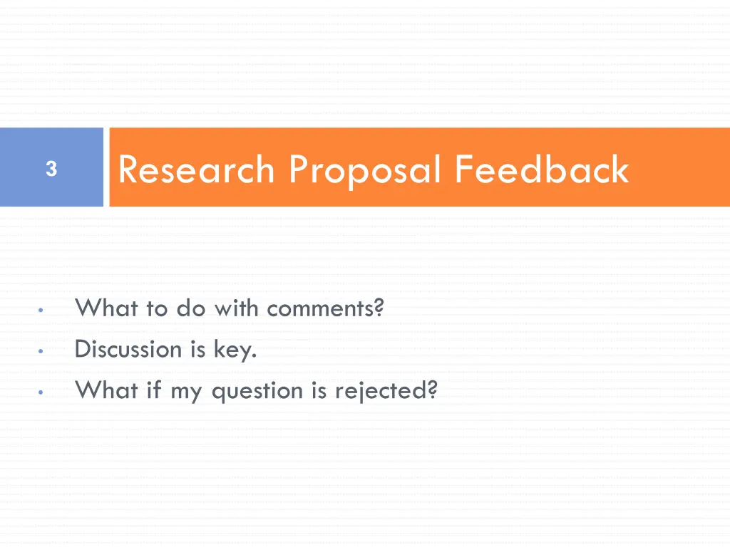 research proposal feedback