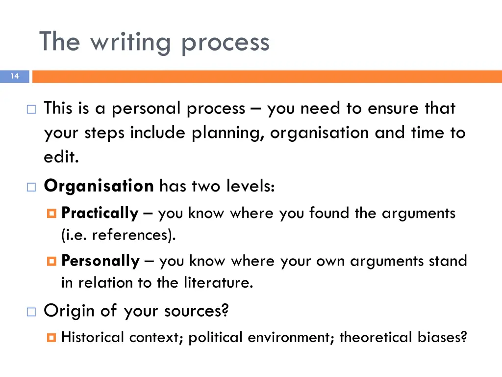 the writing process