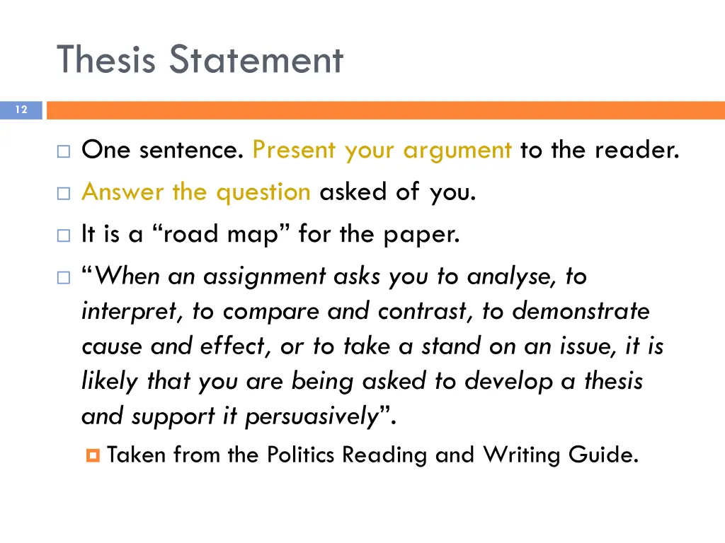 thesis statement