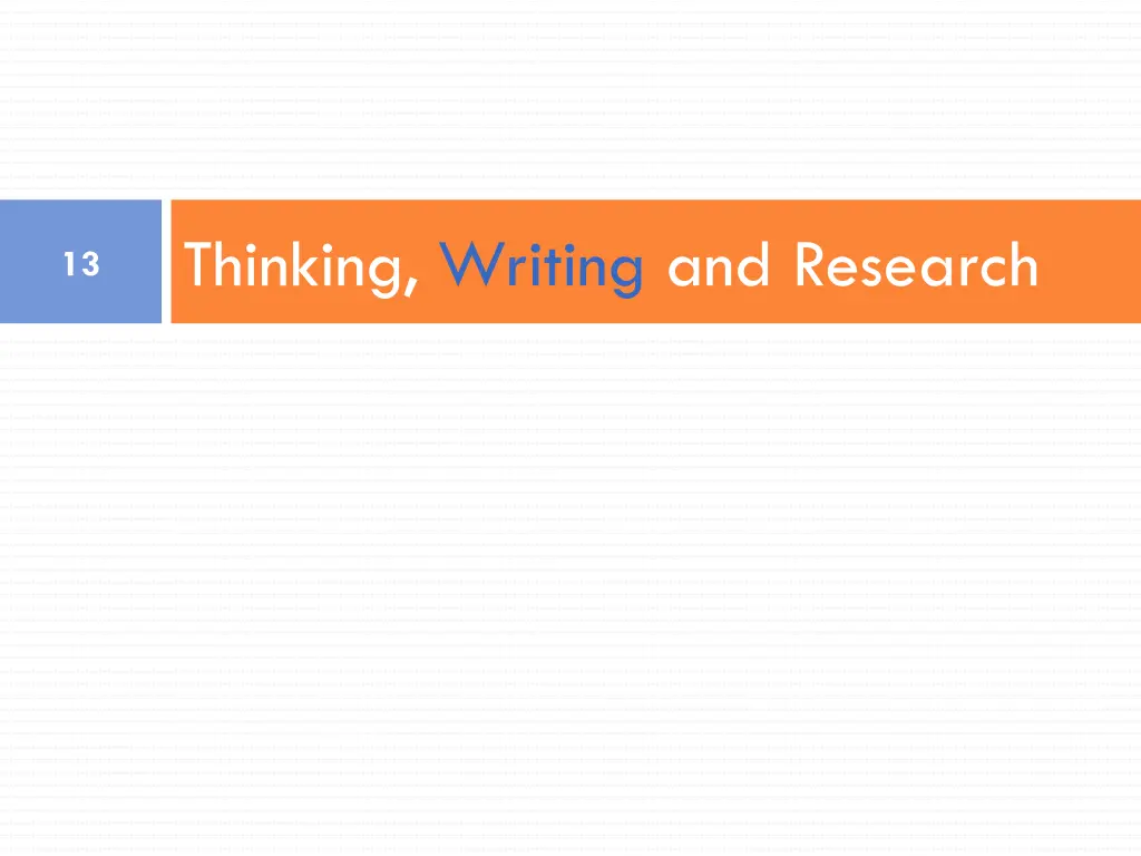 thinking writing and research