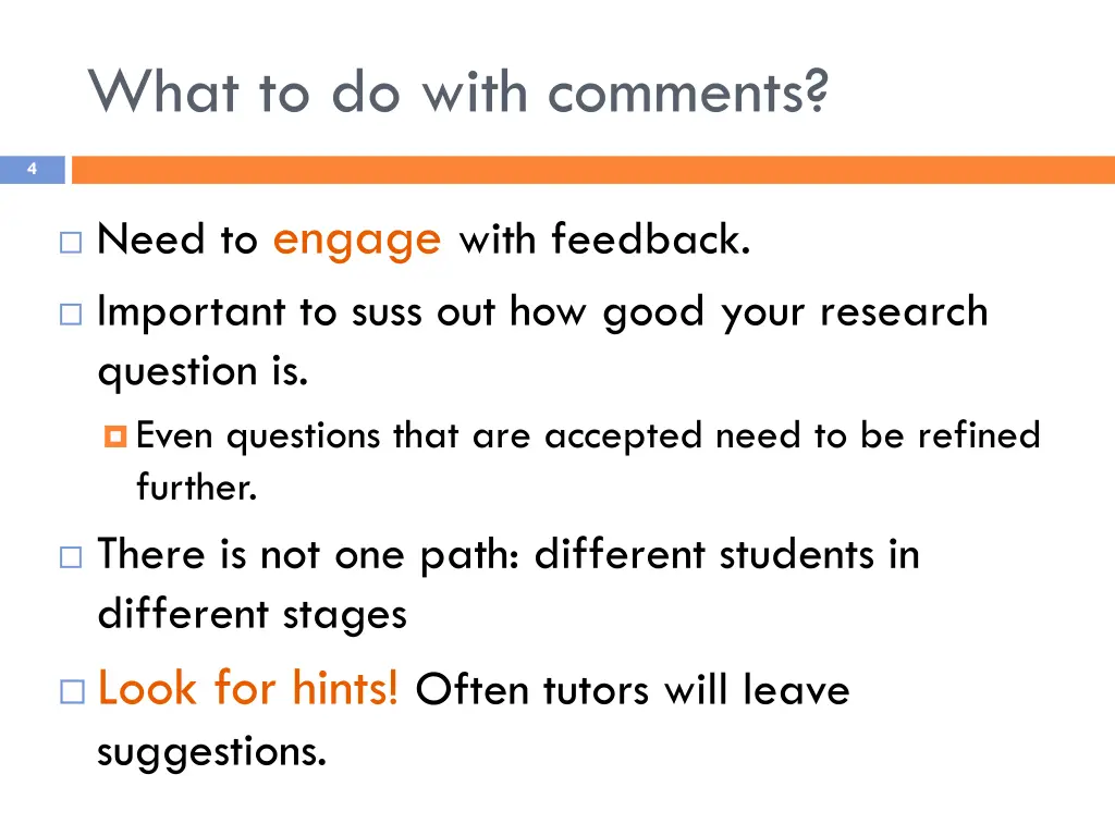 what to do with comments