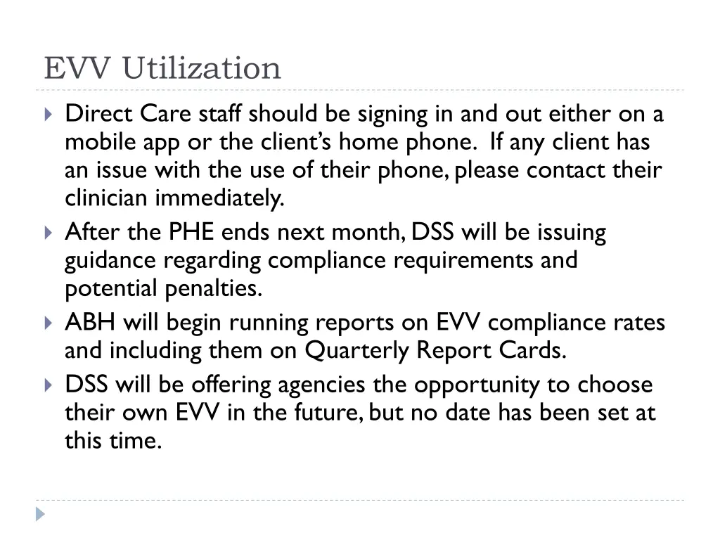 evv utilization