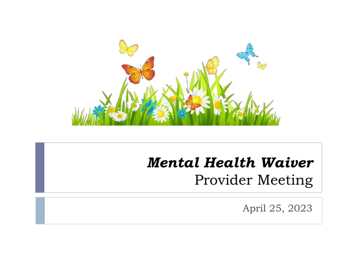 mental health waiver provider meeting